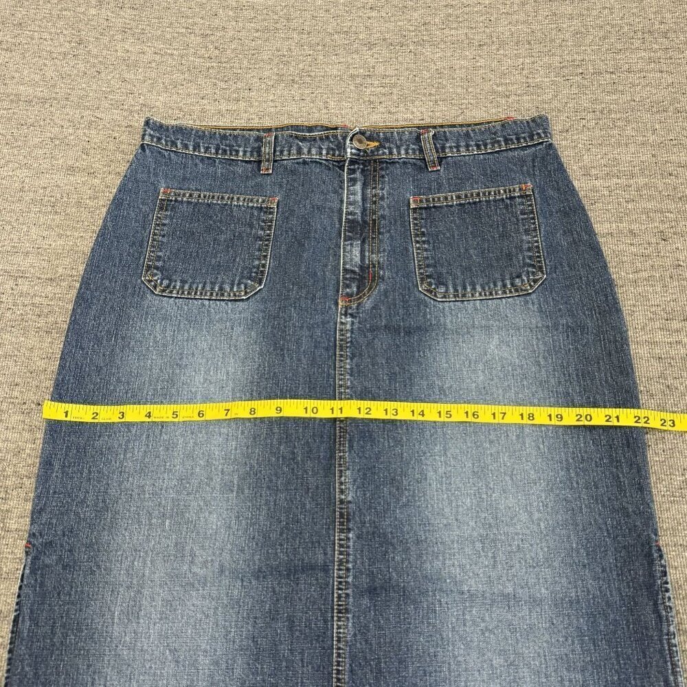 Baileys Point omen's Jeans Blues Denim Maxi Skirt Vintage Style Size 14 Waist 36 - Picture 5 of 16